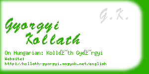 gyorgyi kollath business card